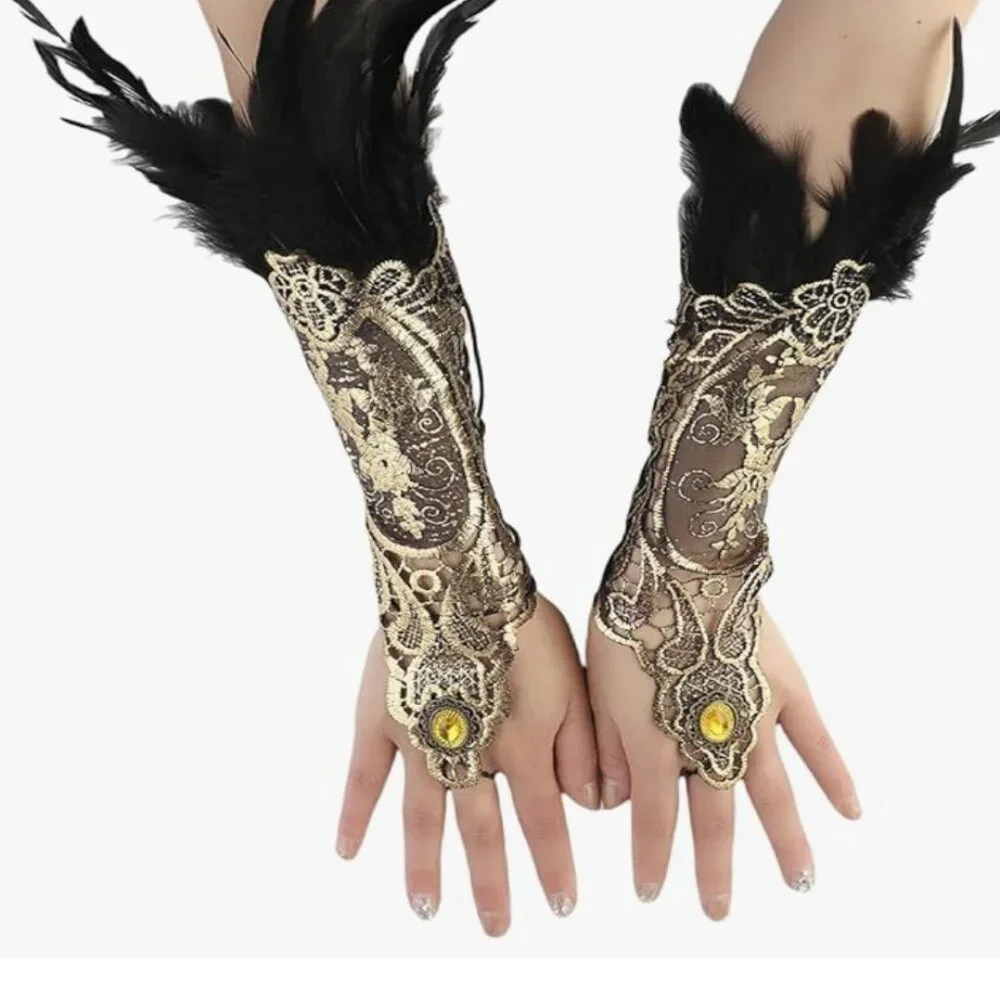 Steampunk Lace Gloves